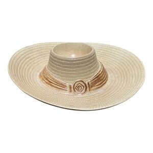 Vintage Treasure Craft Palamino Ceramic Sombrero Chip & Dip Bowl
